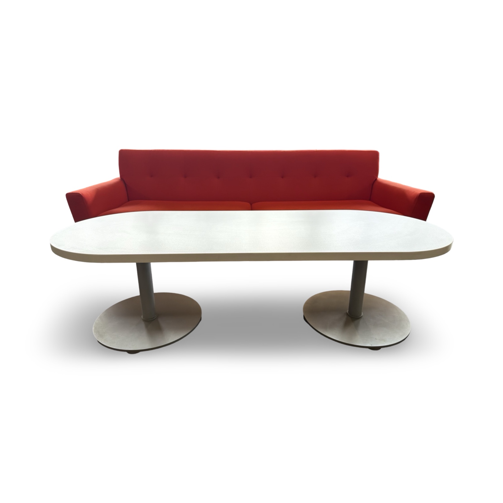 HON Flock Racetrack Collaborative Table with Dual Disc Bases