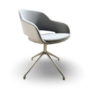 Source International Martini Open-Back Chair with Flat Four Swivel Base
